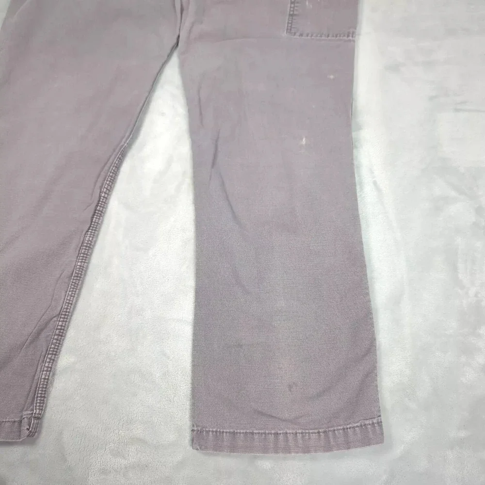 Carhartt Pants 38x32 Men Gray Canvas Rugged Flex Thick Work Distressed Relaxed